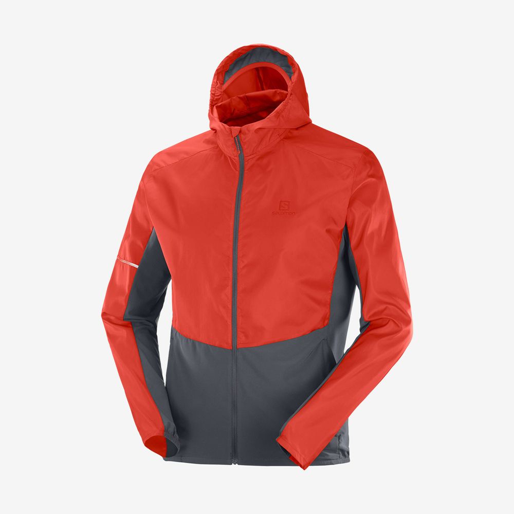 Vestes Salomon Homme Corail - Salomon AGILE WIND - France (4268-ULQXW)